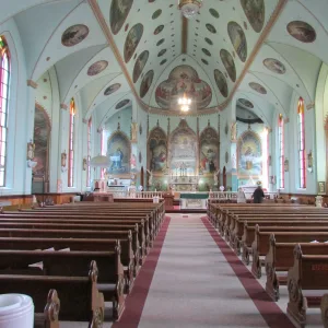 Nave and murals, St. Ignatius Mission