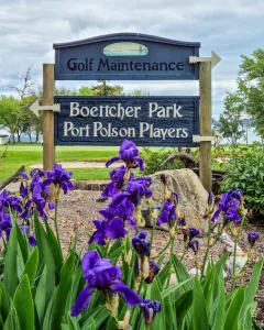 Boettcher Park grounds in Polson, Montana on the shore of Flathead Lake